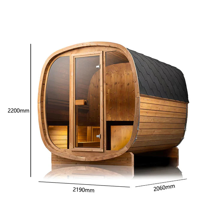 Orivon Wellness Auris Two Luxury Outdoor Cedar Sauna