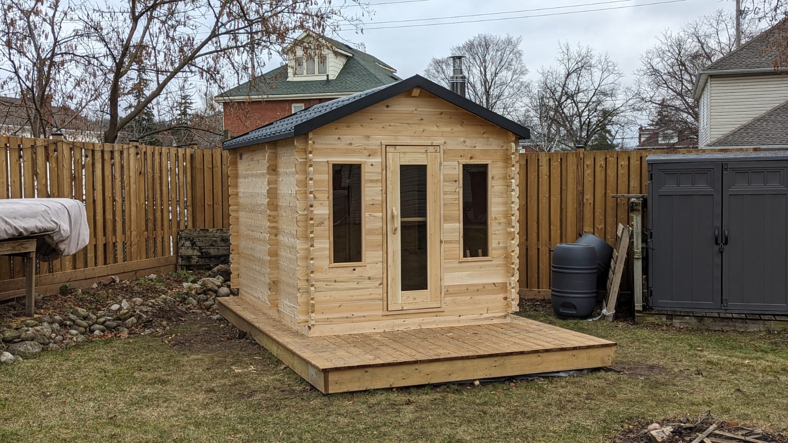 Leisurecraft CT Georgian Cabin Sauna with Changeroom