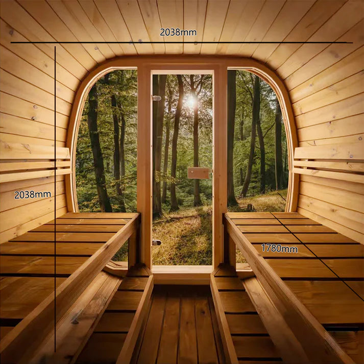 Orivon Wellness Auris Two Luxury Outdoor Cedar Sauna