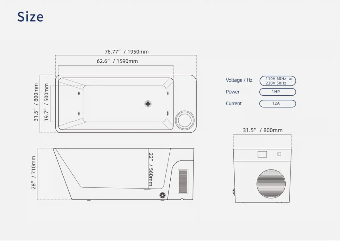 Orivon Wellness Frost Cold Plunge Tub